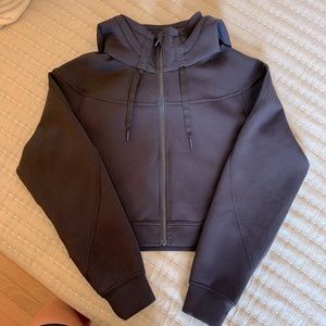 Black Lululemon Cropped Full Zip Jacket